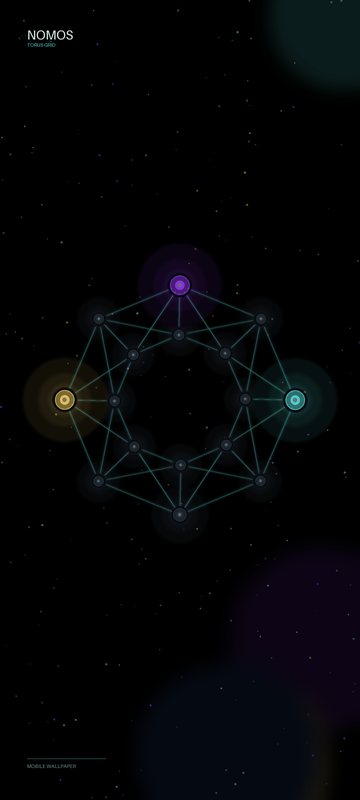 Torus Grid mobile wallpaper preview